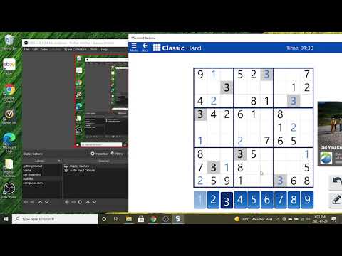 Tutorial for solving Sudoku puzzle hard challenge. Completed under 5 minutes