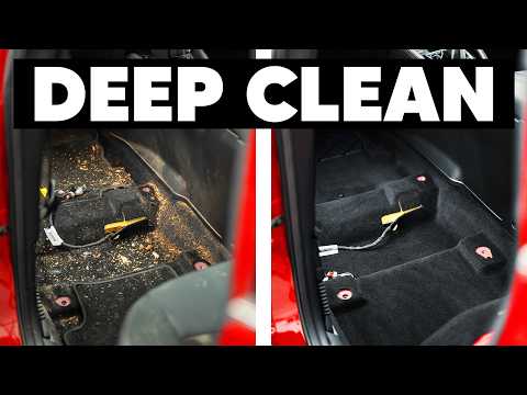Satisfying DEEP CLEAN of a Dirty Car Interior - ASMR