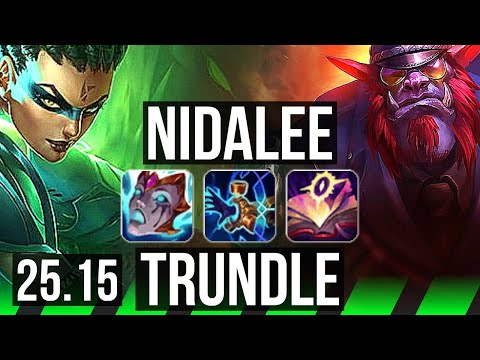 NIDALEE vs TRUNDLE (JGL) | 9/1/9, Godlike | KR Grandmaster | 25.15