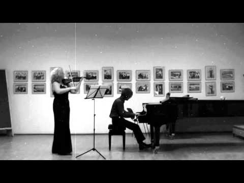 A.Tsfasman. Unhappy Meeting old film, Maryna Kuchma - Violine, Sergey Pavlov - piano