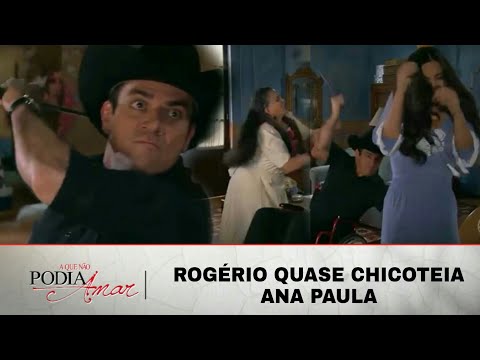 A Que Não Podia Amar - Rogério quase Chicoteia Ana Paula mas é impedido por Maria