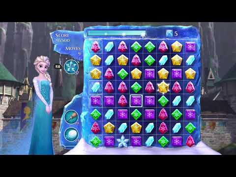 Frozen Free Fall: Snowball Fight Level 44 Walkthrough - No Power Ups