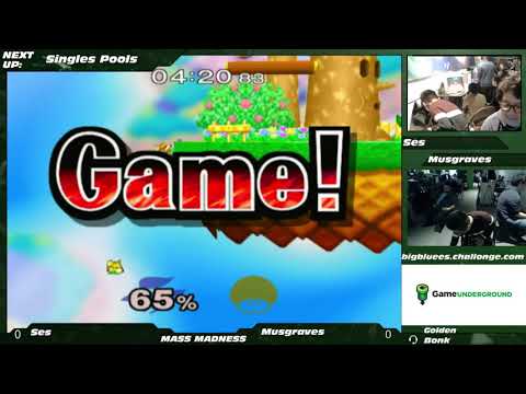 Mass Madness 20 SSBM - Ses (Fox) vs. Musgraves (Peach) - Melee Pools