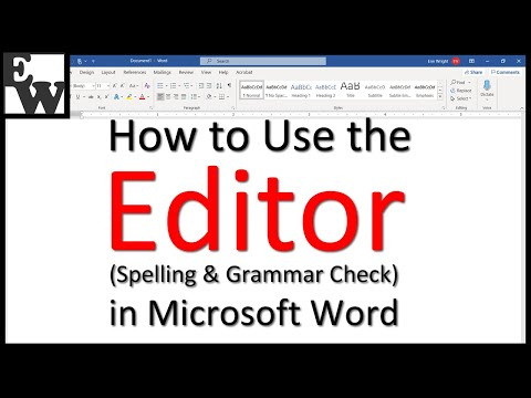 How to Use the Editor in Microsoft Word (Spelling & Grammar Check) Video