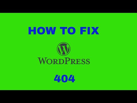 How To Fix Wordpress 404 ERROR