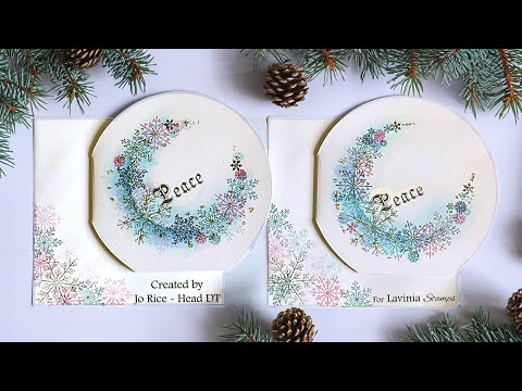 Peace Amongst the Snowflakes by Jo Rice - A Lavinia Stamps Tutorial