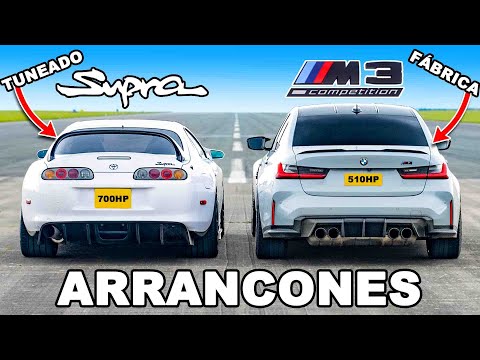 Supra Mk4 de 700 hp vs BMW M3: ARRANCONES
