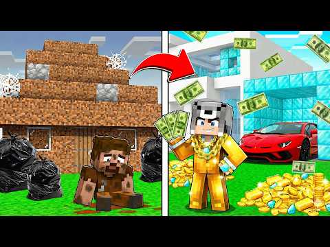FAKİR EVSİZKEN ZENGİN OLMA HAYATI - Minecraft