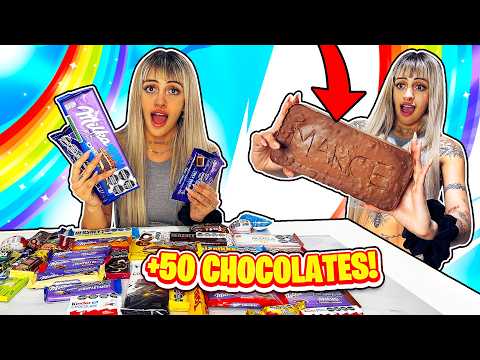 Mix more than 50 chocolates to make a giant one
