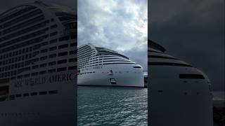 🔵⚪️MSC WORLD AMERICA IN LA BAHIA DE SAM JUAN🇵🇷  #cruiseship #cruisetour #cruise