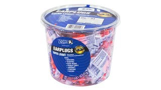 Honeywell Super Leight Pre-Shaped Single Use Foam Earplugs - 100 Pair Tub (R-33133)
