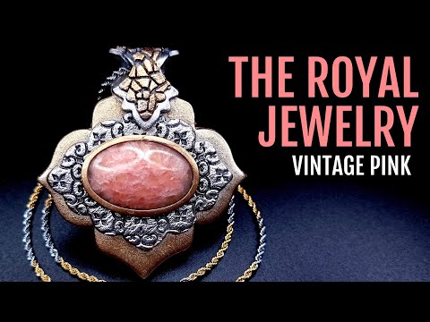 How to make a beautiful pendant Vintage Pink Royal Jewelry out of polymer clay! DIY jewelry project
