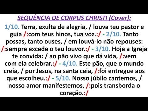 Sequência Corpus Christ - Canção Nova