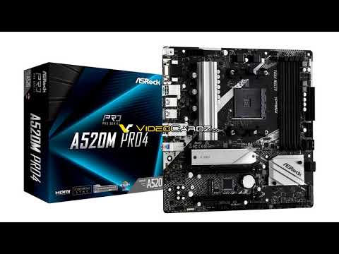 Pagrindinė plokštė ASROCK A520M PRO4 AM4 2xDDR4 mATX MB video
