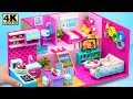 DIY Miniature Cardboard House 66 Easy Build Simple Pink Craft House From Cardboard For A Family