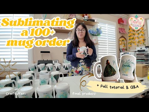 How I Make & Pack 100+ Custom Mugs | Full Mug Tutorial for Small Business Owners | Sublimating a mug