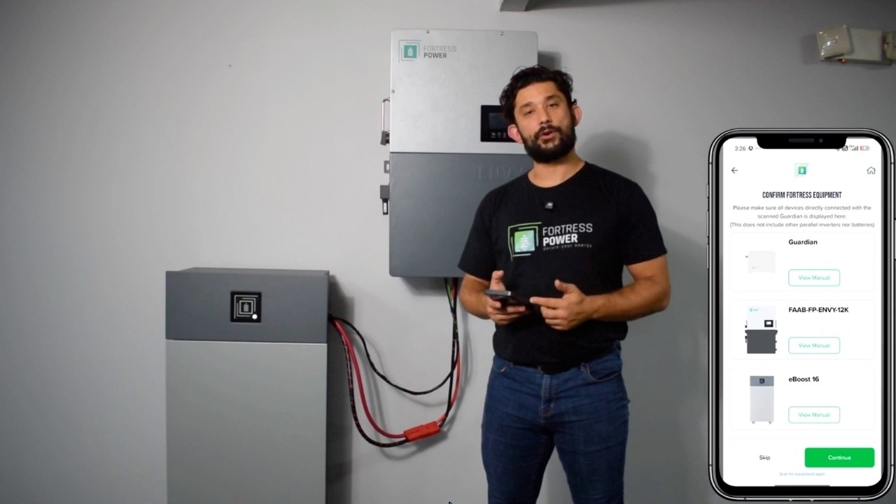 Cómo poner en marcha una batería eBoost + un inversor Envy | Tutorial de la aplicación Fortress Power Pro