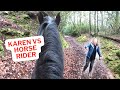 Horse Rider Confronts Dog Walking Karen