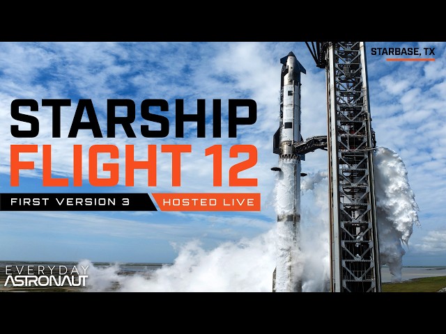Watch the first Starship V3 launch for Flight 12!
