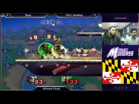 Project Mondays - Boss (Falco) vs VGz | Junebug (Wolf) PM Winners Finals - Project M 3.5