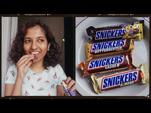 Tasting all Snickers variants in India 🍫 // #MagaliTriesStuff