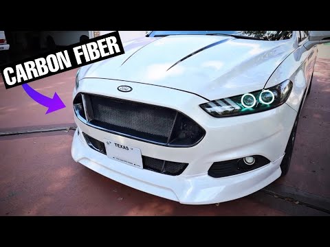 Installing the COOLEST CARBON FIBER GRILL on my Fusion!