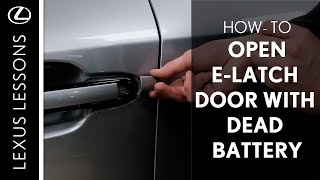 Lexus Lessons: How To Open Your Lexus E-Latch Door With A Drained Battery | Performance Lexus