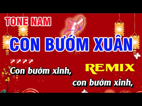 Karaoke Con Bướm Xuân Tone Nam Remix Nhạc Sống | Nguyễn Linh