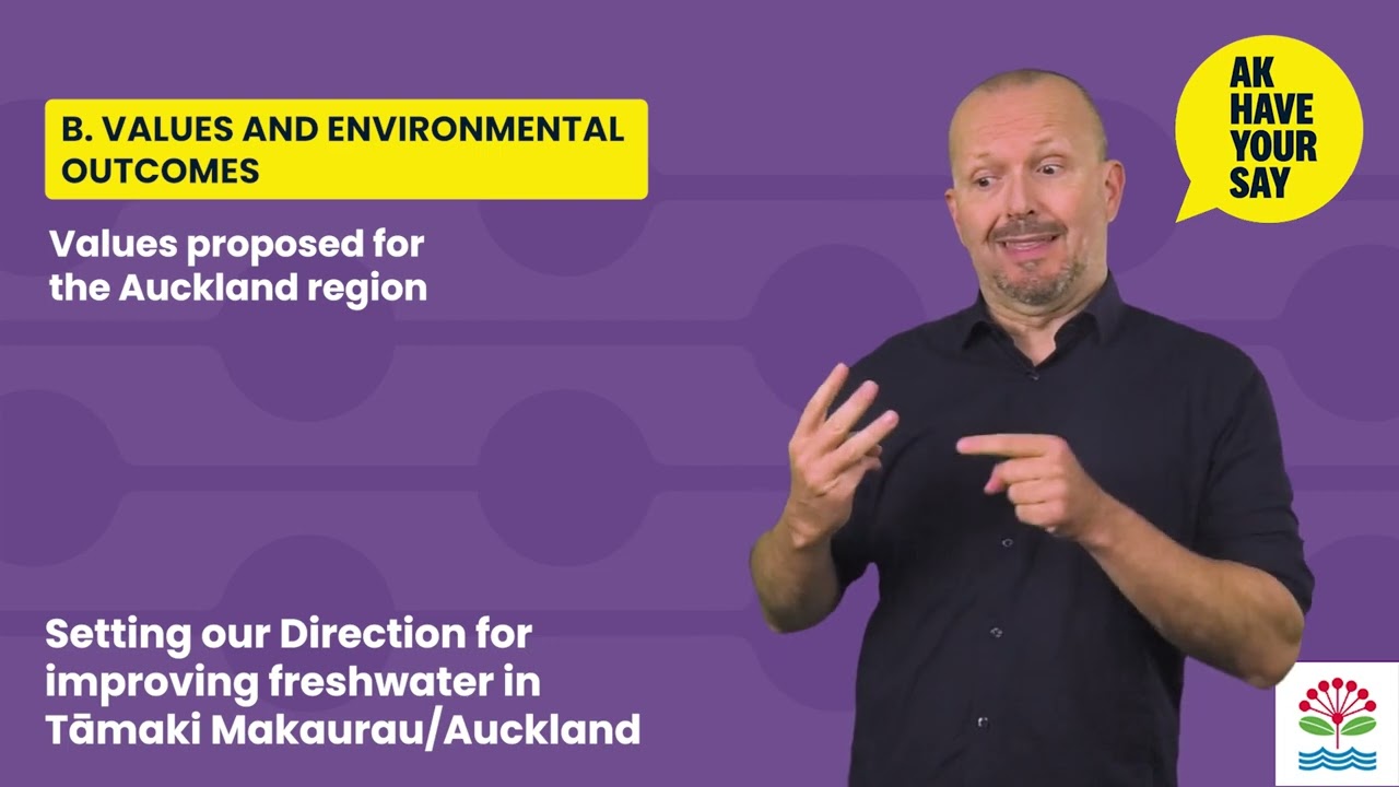 New Zealand Sign Language Video on Freshwater for Auckland consultation 
