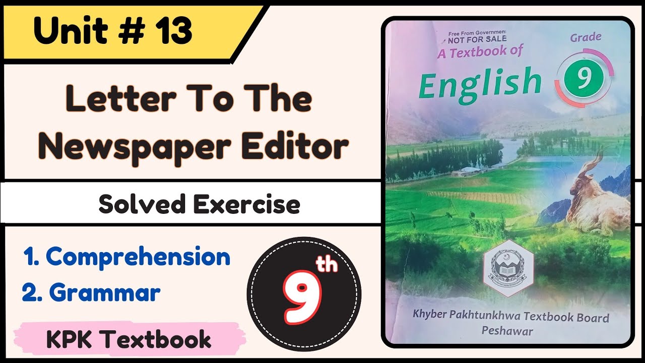 Letter to the Newspaper Editor | Exercise