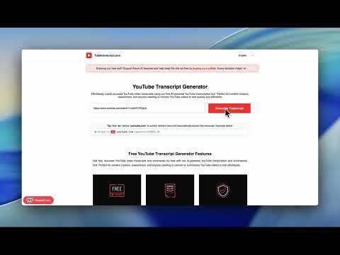 Tubetranscript video preview