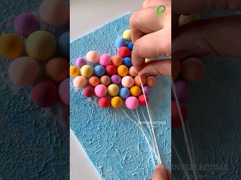 3D Balloon Painting with Clay 😱 🎈#shorts
