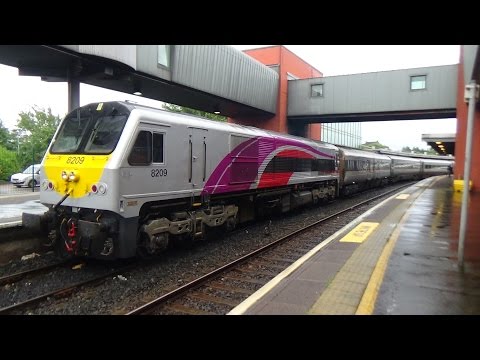 NIR 201 Class loco 209 + Enterprise Train - Belfast Central 31/7/15
