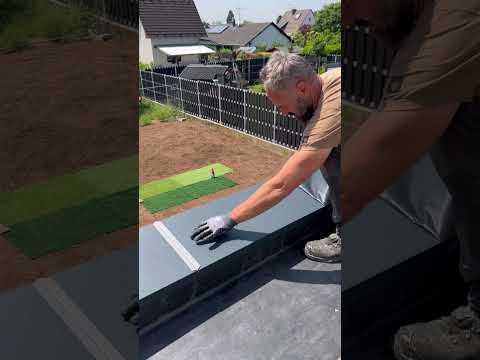 Attikaabdeckung. Mauerabdeckung Aluminium Anthrazit