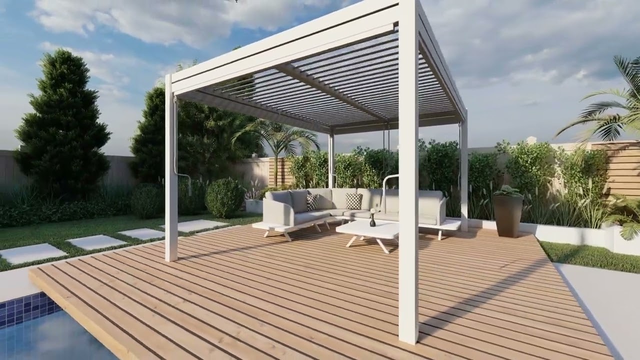 Maze Rattan 3 X 3m Pergola With Roof And Led Lighting Maze Rattan Cuckooland