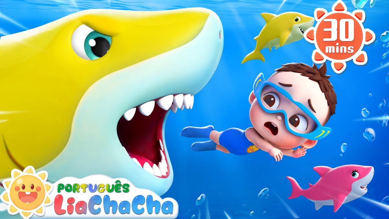 Canção dos Dez Tubarõezinhos | Aprender Números | LiaChaCha em Português - Músicas Infantis