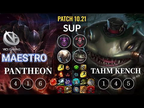 VG Maestro Pantheon vs Tahm Kench Sup - KR Patch 10.21