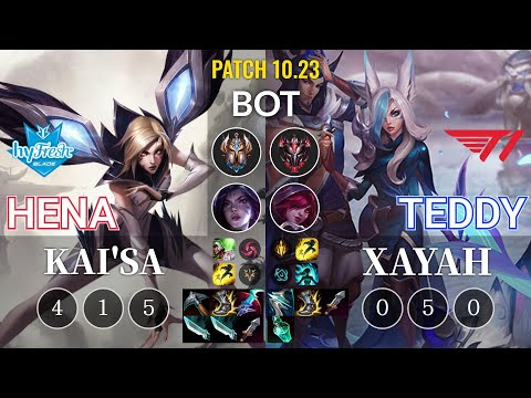 hyF Hena Kai'Sa vs T1 Teddy Xayah Bot - KR Patch 10.23