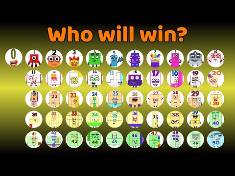 51 NUMBERBLOCKS Marble Race In Algodoo - Who will Be The CHAMPION?? Round 8