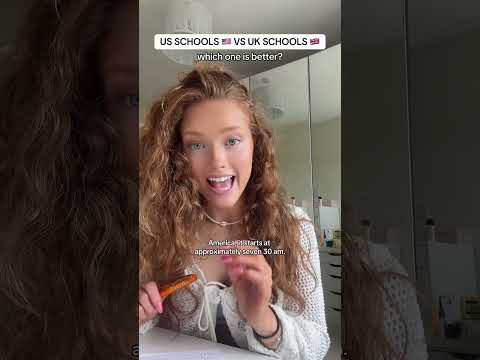 US SCHOOLS 🇺🇸 VS UK SCHOOLS 🇬🇧 which one is better? #fyp #ukvsusa #schools #school #culture