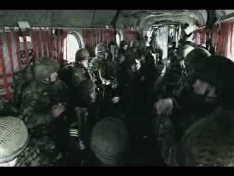 British Paras in CH-47s Handicapped by Land Rover Gun-Trucks