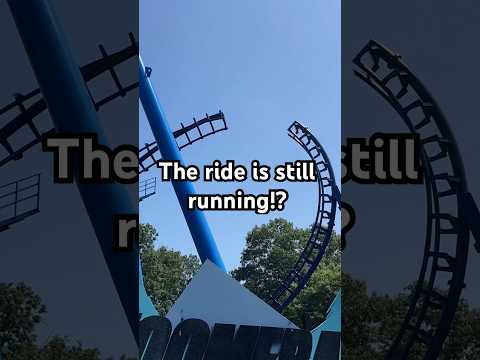 The roller coaster is still working?! #themepark #rollercoaster
