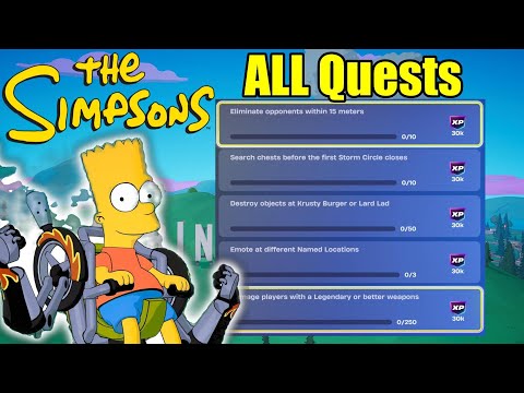 The Simpsons How to EASILY Complete Week 1 Weekly Quests - ALL Stages! #fortnite