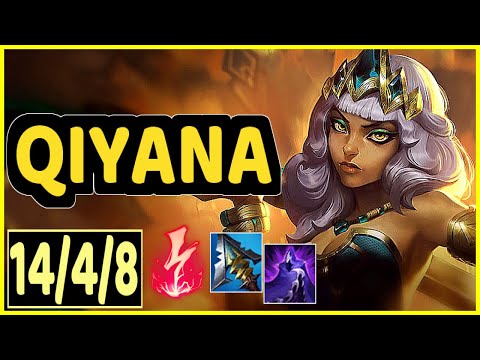 QIYANA VS ZIGGS - 14/4/8 KDA MID GAMEPLAY CHALLENGER I