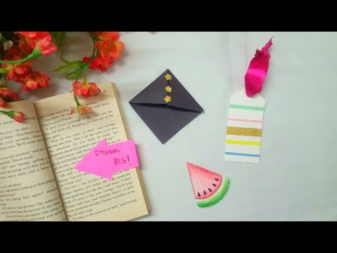 4 DIY bookmarks |Back to school supplies|Easy paper craft |5 minutes craft|The DIY Home
