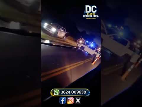 🚨🚗 COLONIA BENÍTEZ: CHOCARON DOS VEHÍCULOS EN RUTA 11 Y NO HUBO HERIDOS