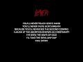 Slayer ⎮ 'Skeleton Christ' ⎮ (song and the official lyrics)