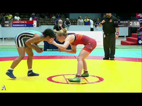 Round 2 WW - 59 kg: D. LAWNITZAK (GER) v. D. RODRIGUEZ (CUB)