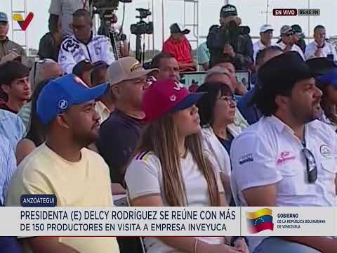 Delcy Rodríguez visita Inveyuca en el estado Anzoátegui, 27 de mayo de 2026