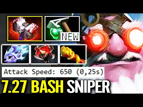 WTF CAN'T RUN !!! 7.27 BASHER SNIPER 650 AS Moon Shard + New MKB Epic Comeback Dota 2 Pro Gameplay